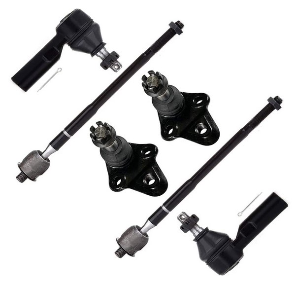 SCITOO 6pcs Suspension Kit 2 Front Inner 2 Outer Tie Rod End 2 Lower Ball Joints